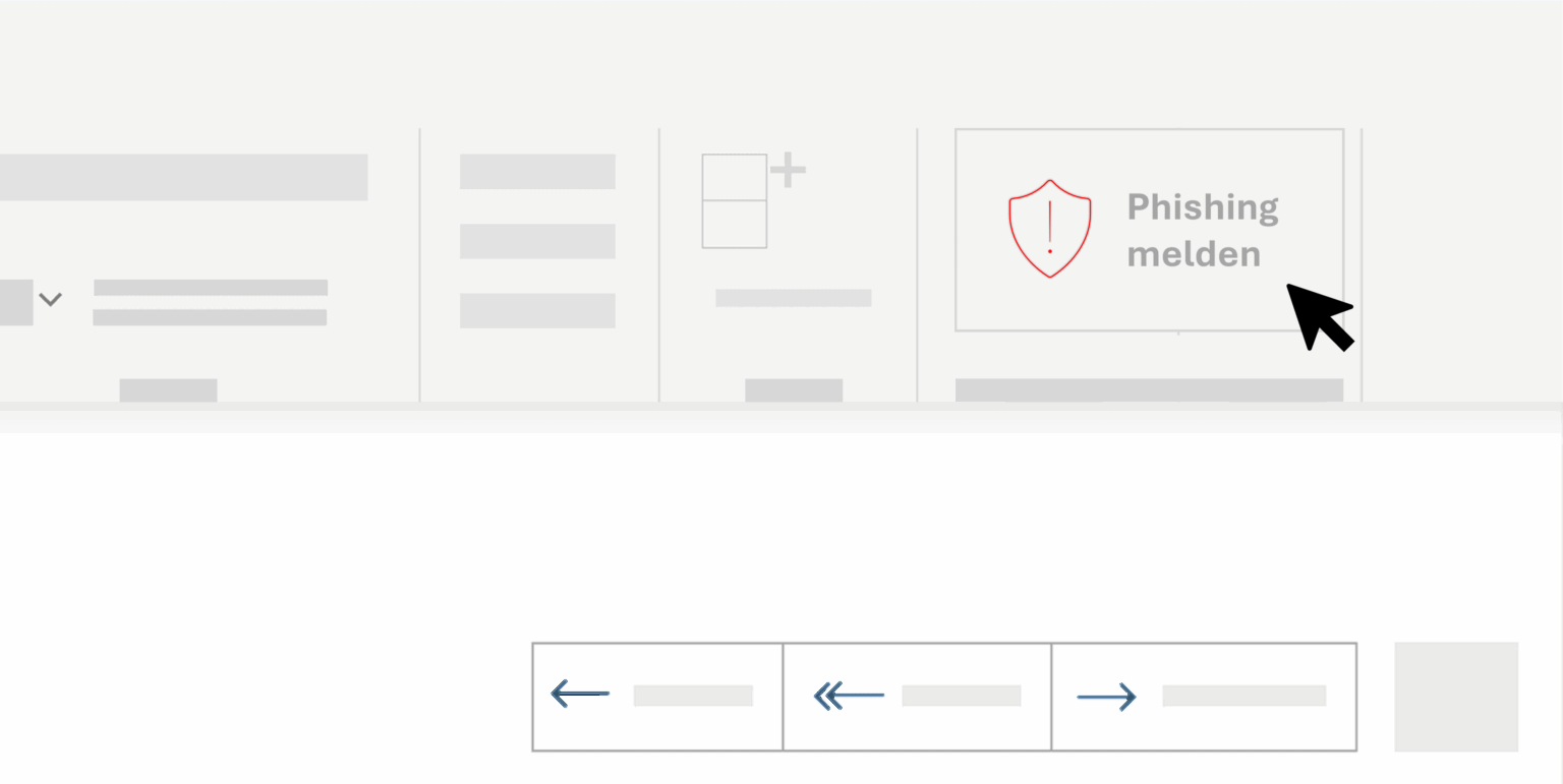 Schaltfläche „Phishing melden“ in der Menüleiste des Mail-Programms